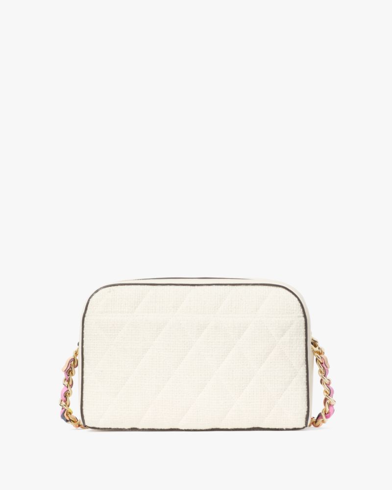 KateSpade Carey Tweed Chain Camera Bag Cream Multi
