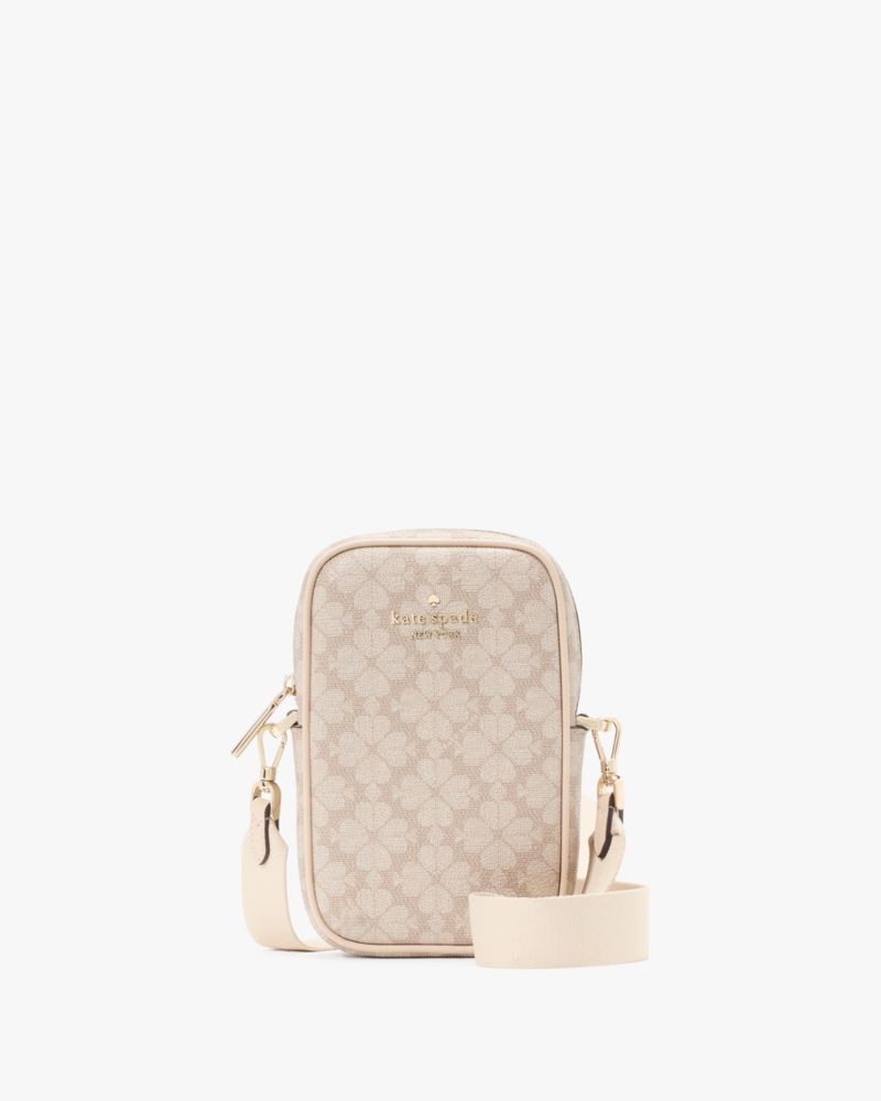 KateSpade Spade Flower Phone Crossbody Dark Beige Multi