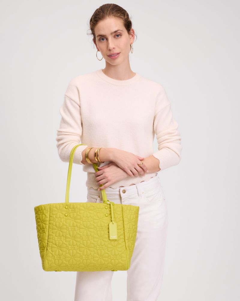 KateSpade Tilly Quilted Medium Tote Bag Olivine