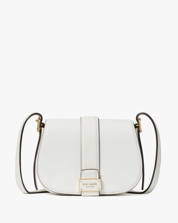 KateSpade Nouveau Mini Saddle Bag True White