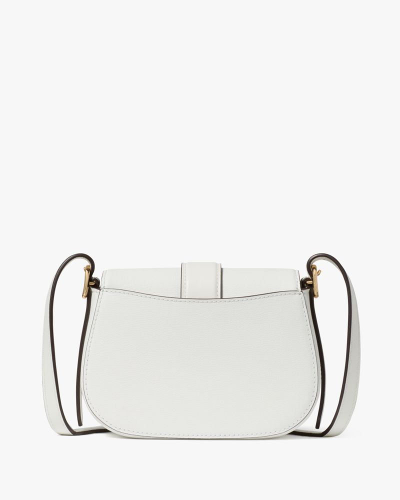 KateSpade Nouveau Mini Saddle Bag True White