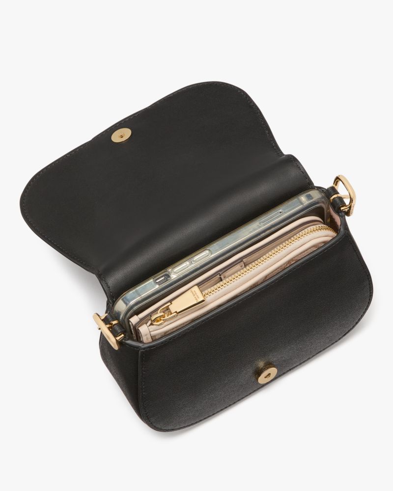 KateSpade Nouveau Mini Saddle Bag True White