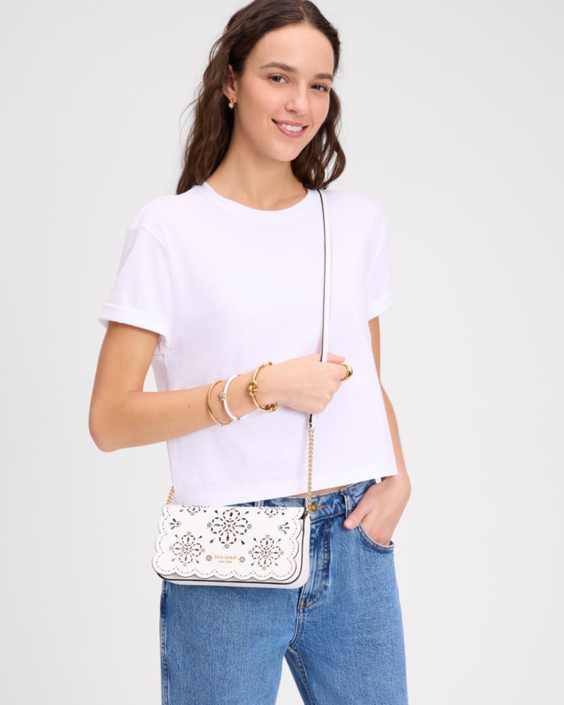 KateSpade Serena Chain Wallet True White