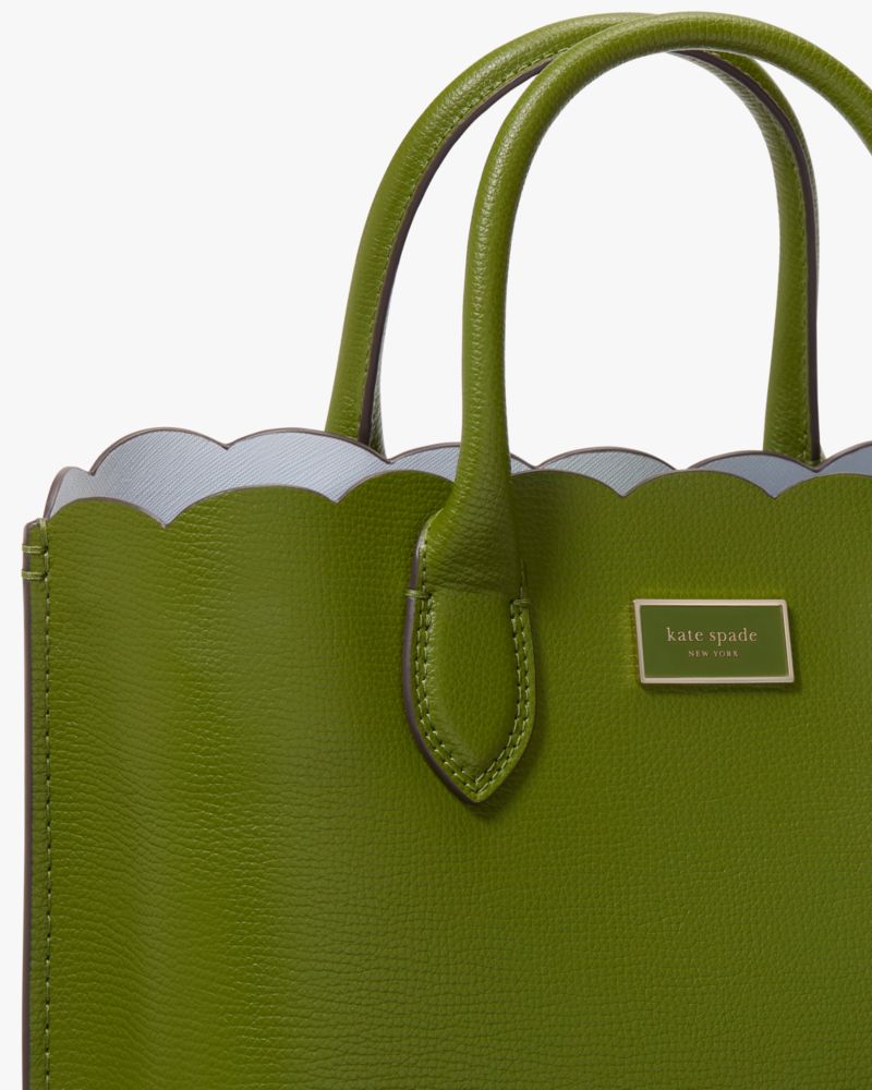 KateSpade Suite Scalloped Crossbody Tote Jungle Vine