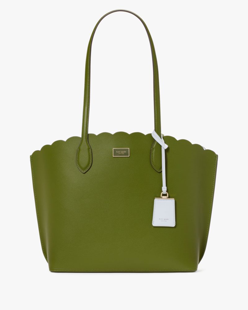 KateSpade Suite Scalloped Tote Jungle Vine
