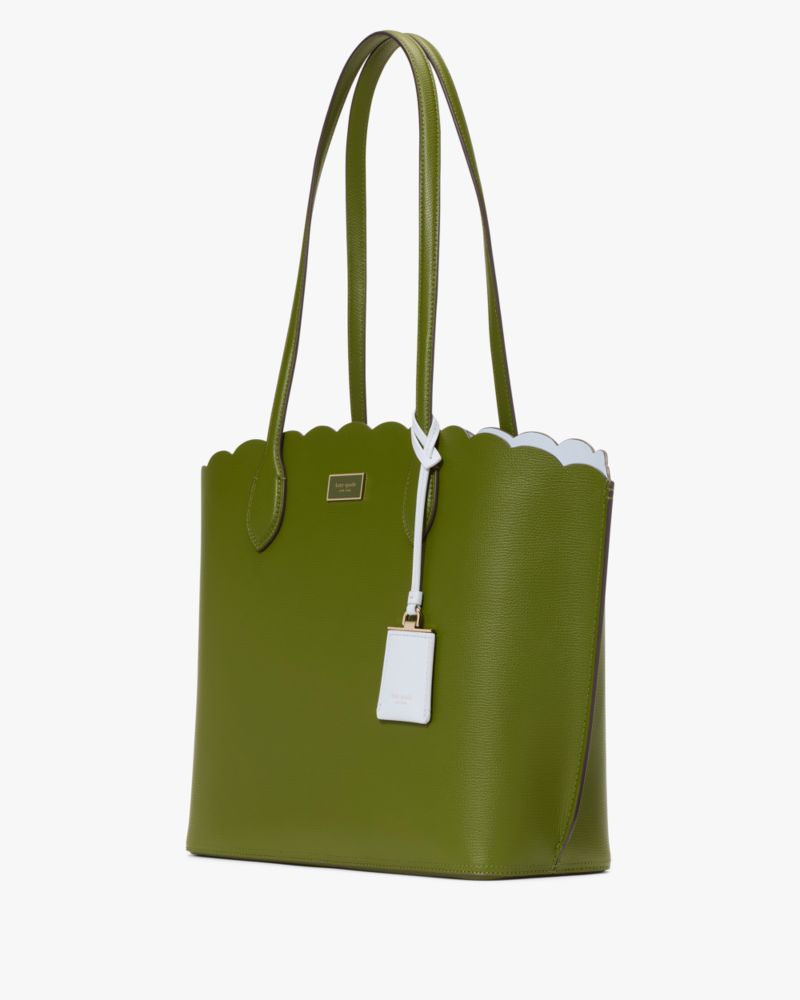 KateSpade Suite Scalloped Tote Jungle Vine