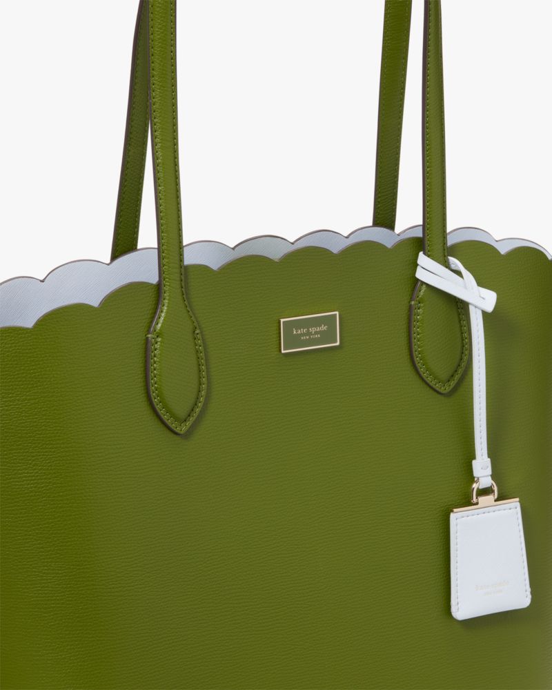 KateSpade Suite Scalloped Tote Jungle Vine