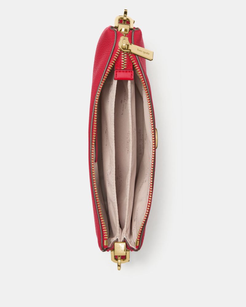 KateSpade Kayla Small Triple Compartment Crossbody Perfect Cherry