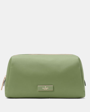 KateSpade Carter Nylon Cosmetic Pouch Cedar Stand