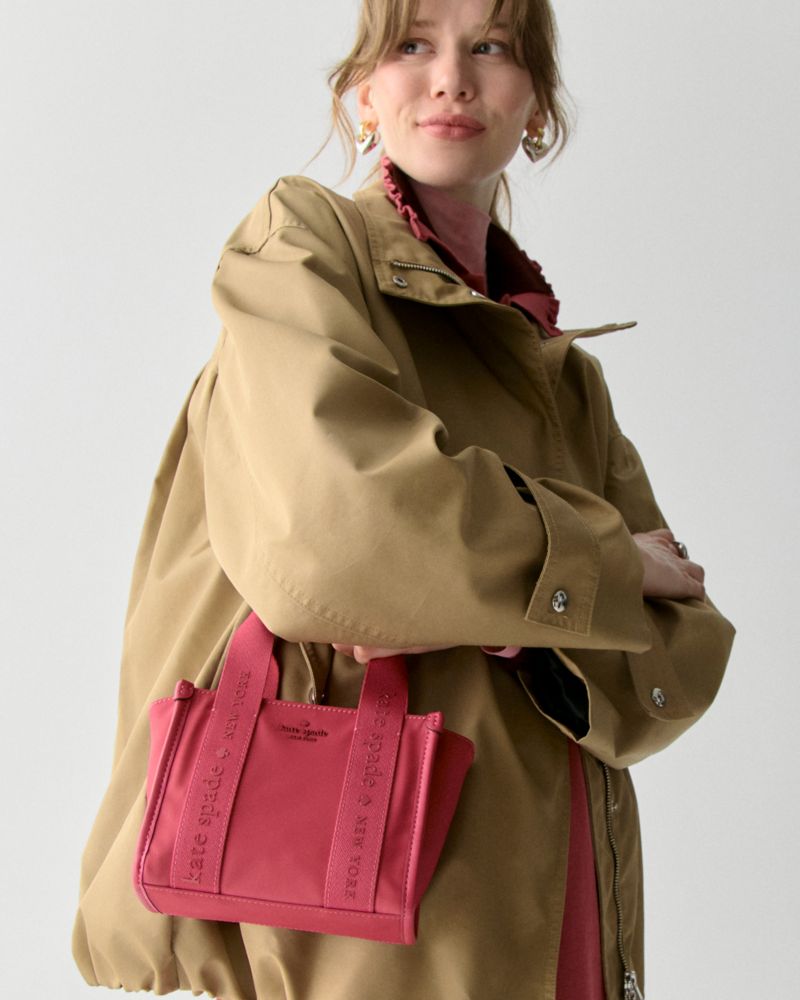 KateSpade Kip Nylon Mini Tote Rose Oil