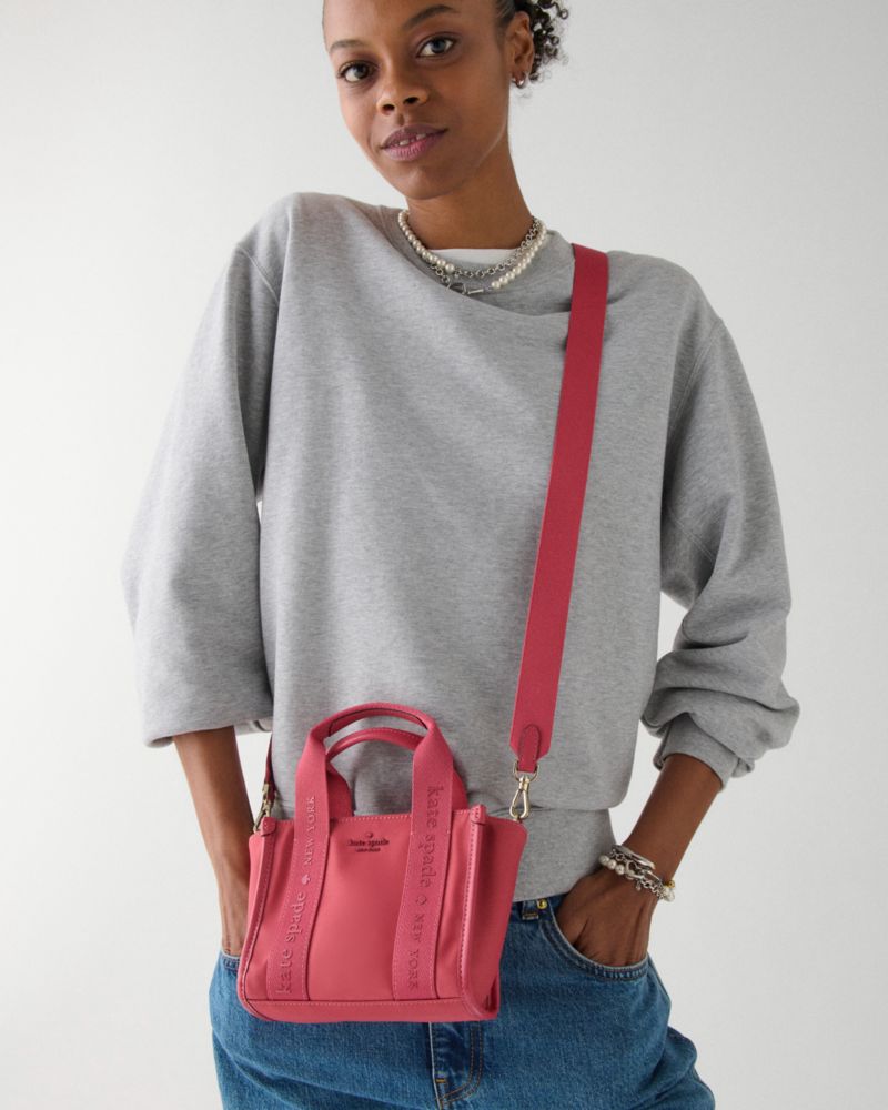 KateSpade Kip Nylon Mini Tote Rose Oil