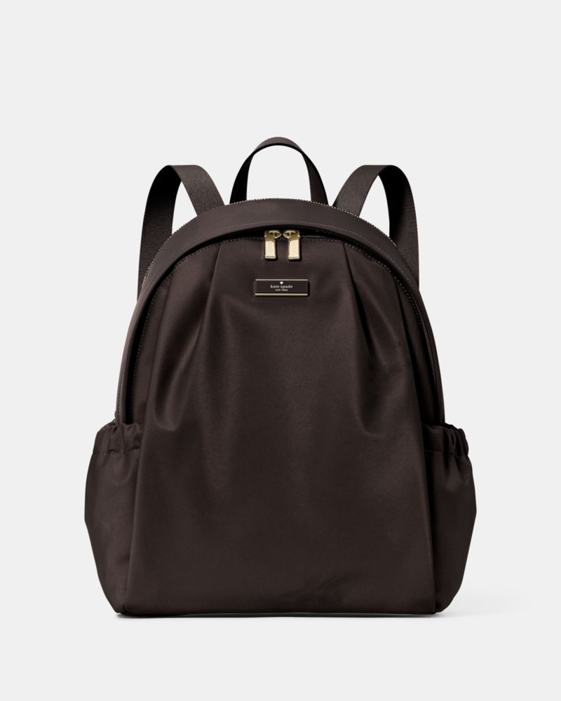 KateSpade Carter Nylon Large Backpack Hot Fudge