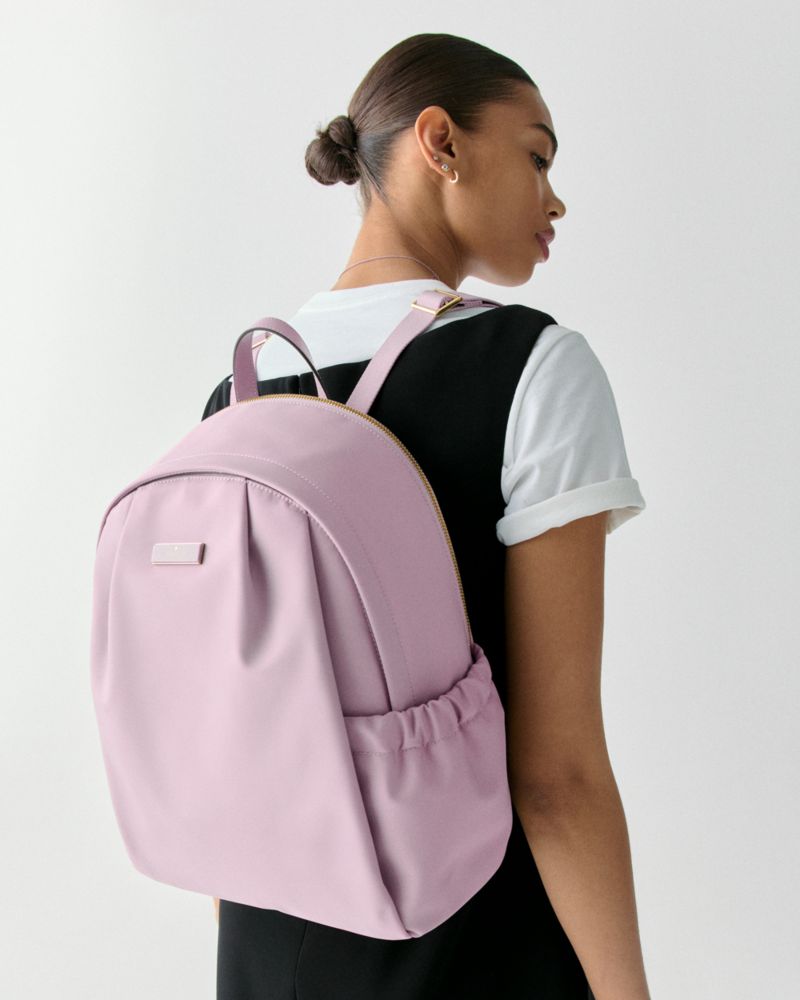 KateSpade Carter Nylon Large Backpack Lavender Smoke