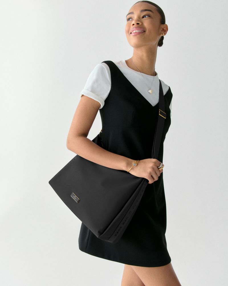 KateSpade Carter Nylon Large Convertible Crossbody Black