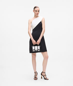 KarlLagerfeld Knova Suede Shoulder Bag Black/Gold