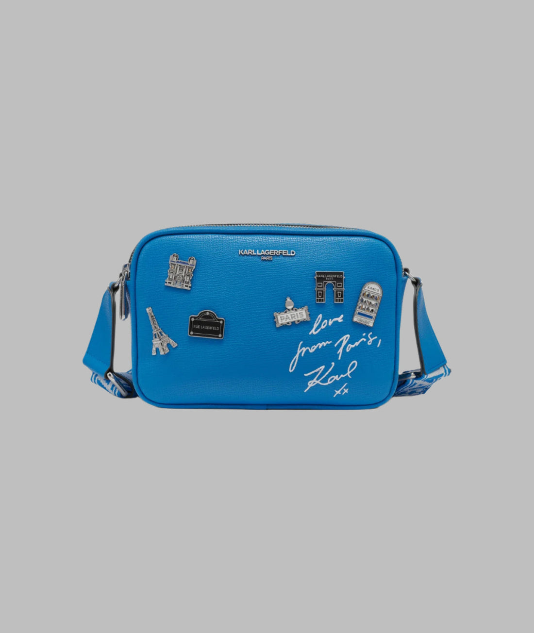 KarlLagerfeld Maybelle camera crossbody blue