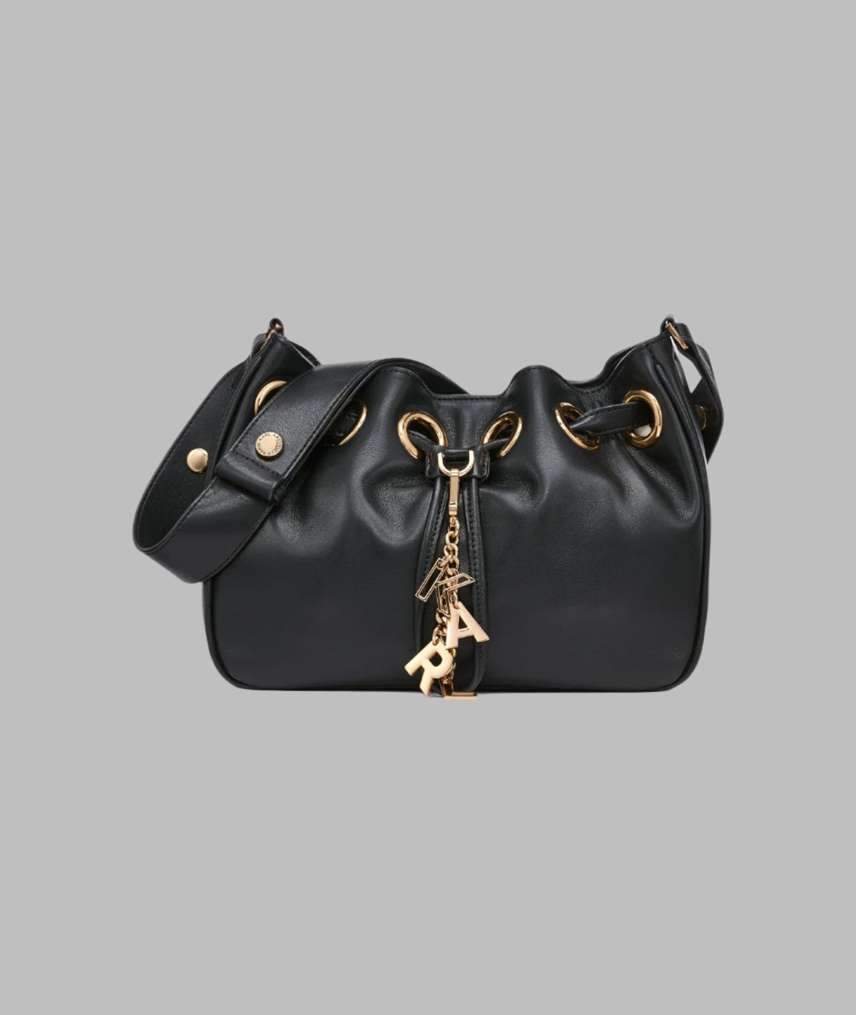 KarlLagerfeld Desiree small leather hobo bag black