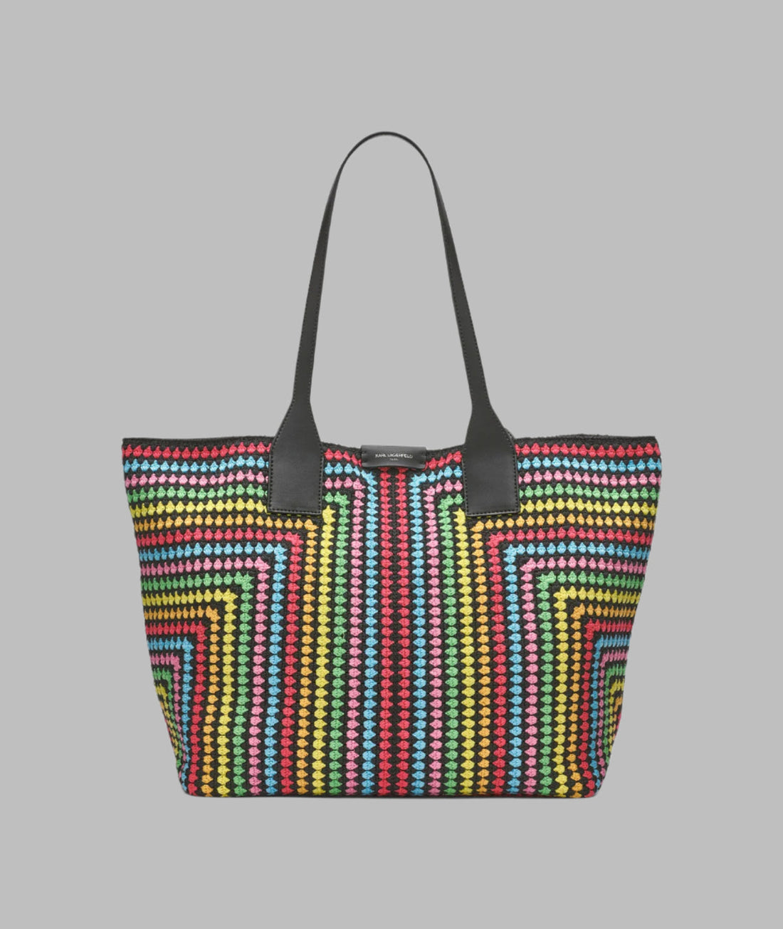 KarlLagerfeld Henriette crochet tote black multi