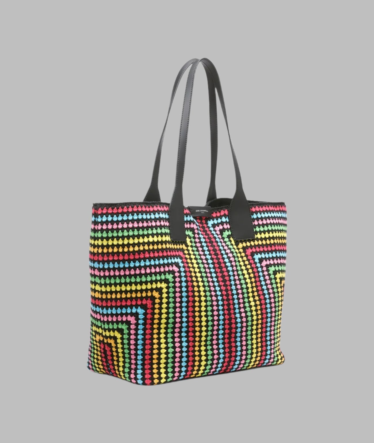 KarlLagerfeld Henriette crochet tote black multi