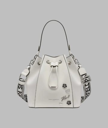 KarlLagerfeld Adele bucketbag white