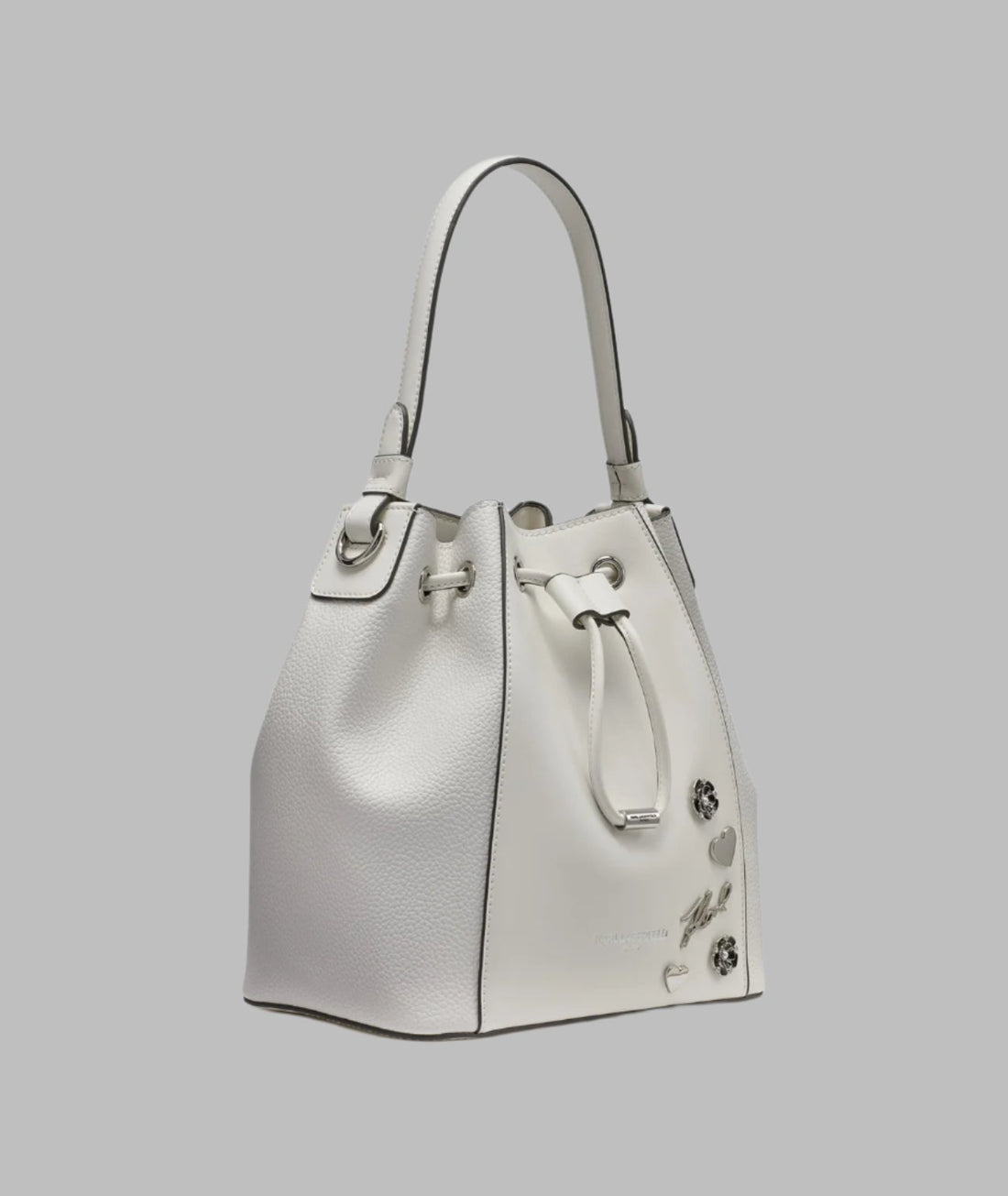 KarlLagerfeld Adele bucketbag white