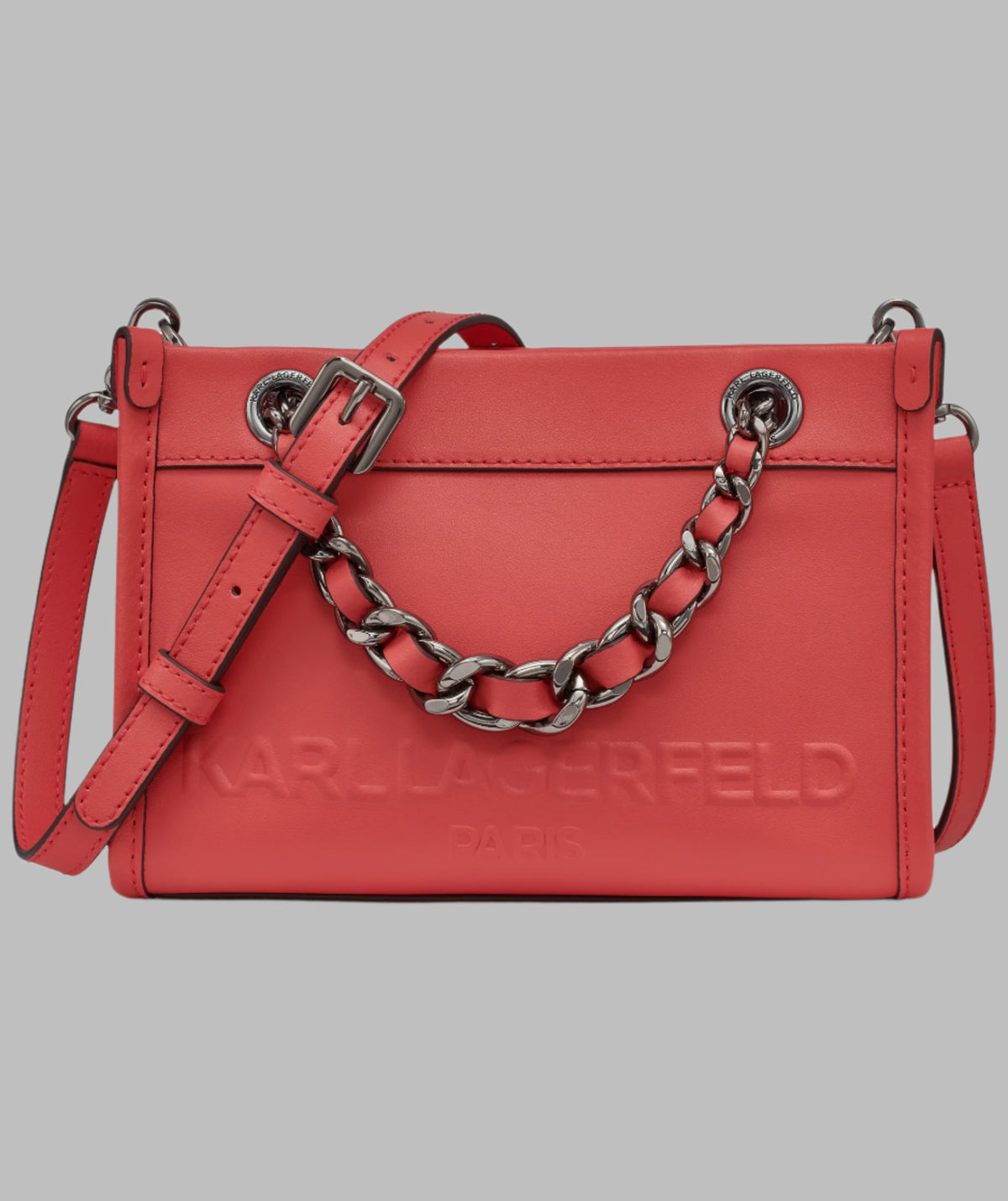 KarlLagerfeld Savoie small leather crossbody grenadine