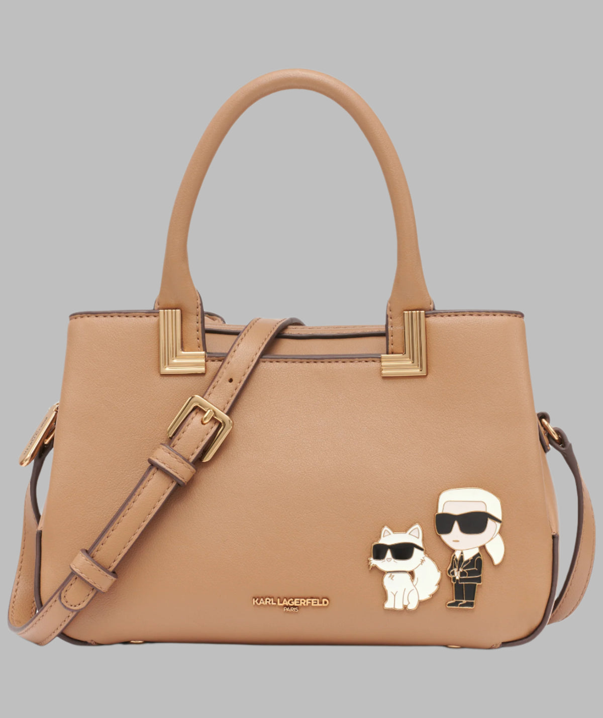 KarlLagerfeld Meribel crossbody with pins brown