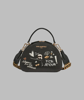 KarlLagerfeld Bellamy crossbody with cate pins black