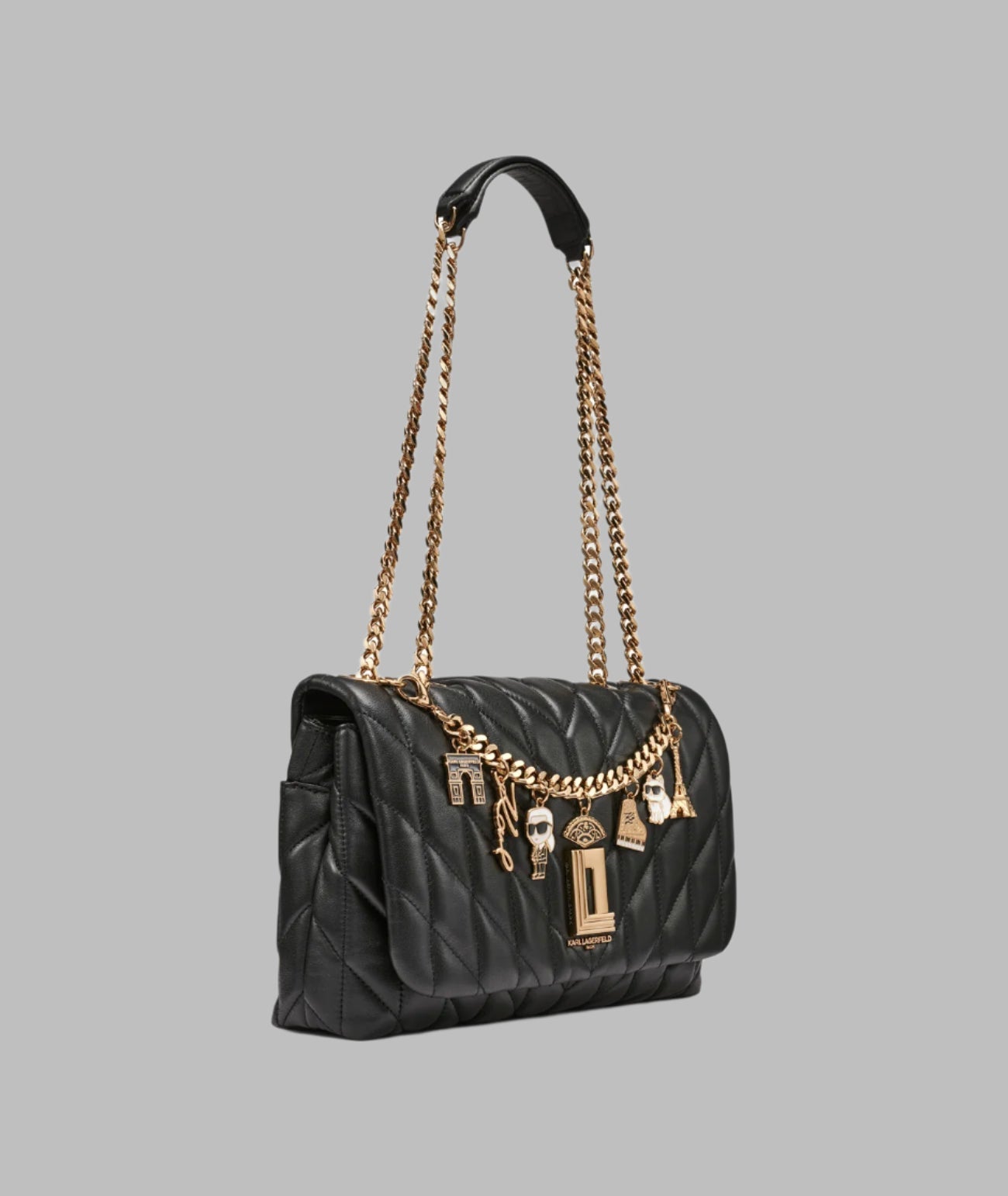 KarlLagerfeld Lafayette shoulder black with charms black