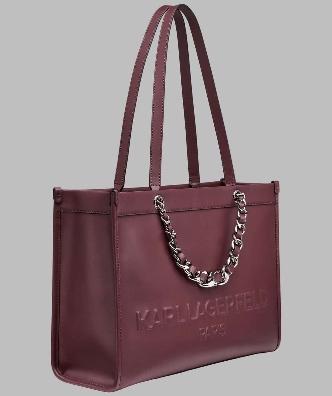 KarlLagerfeld Savoie large leather tote raisin