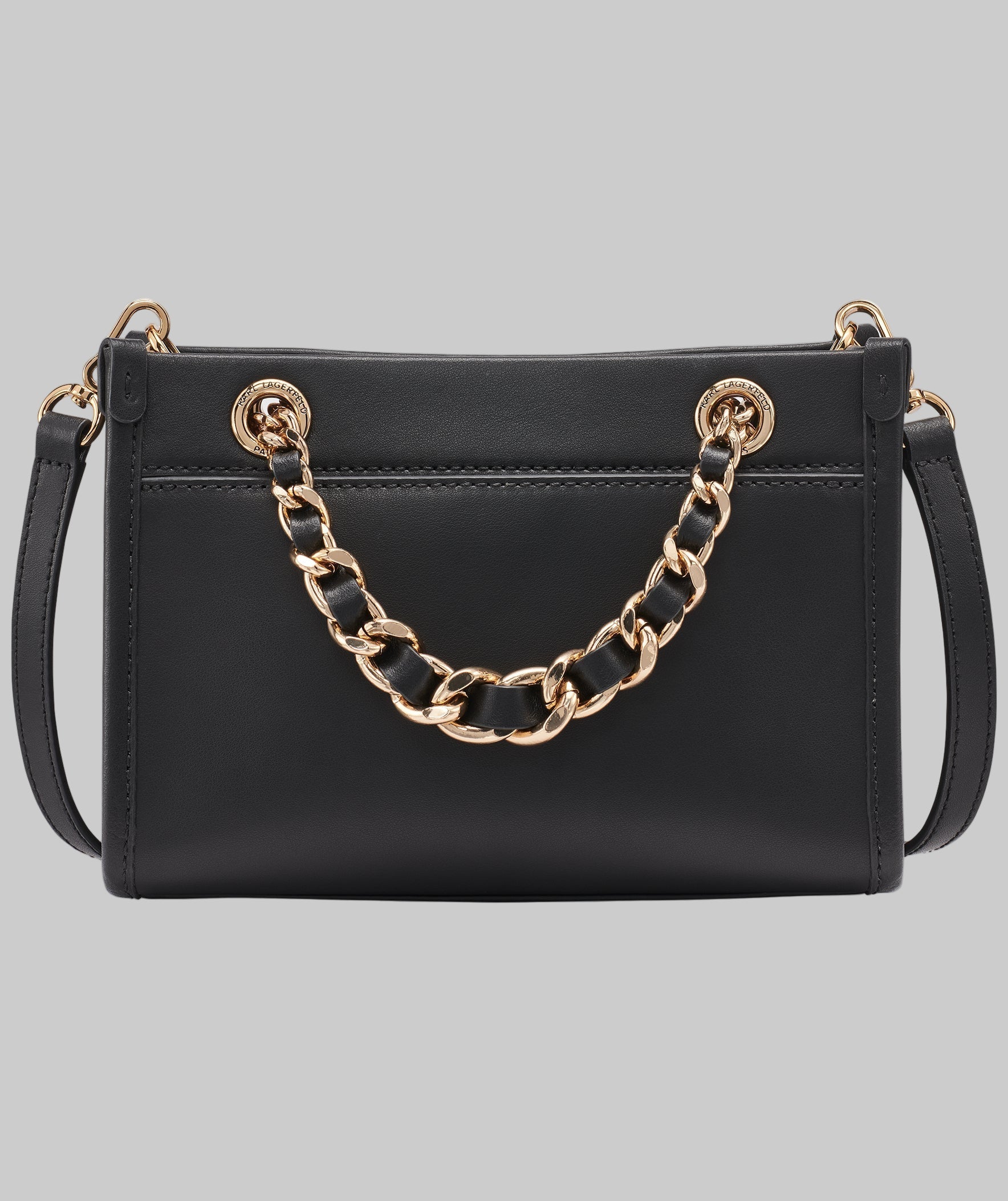 KarlLagerfeld Savoie small suede leather crossbody black