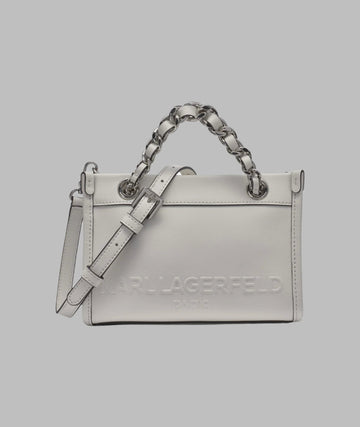 KarlLagerfeld Savoie small leather crossbody white
