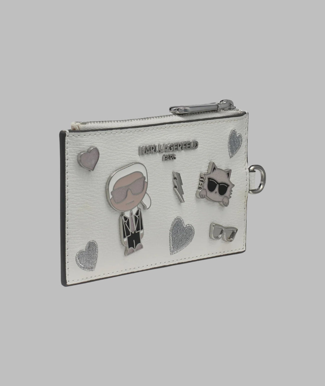KarlLagerfeld Maybelle lanyard wallet white