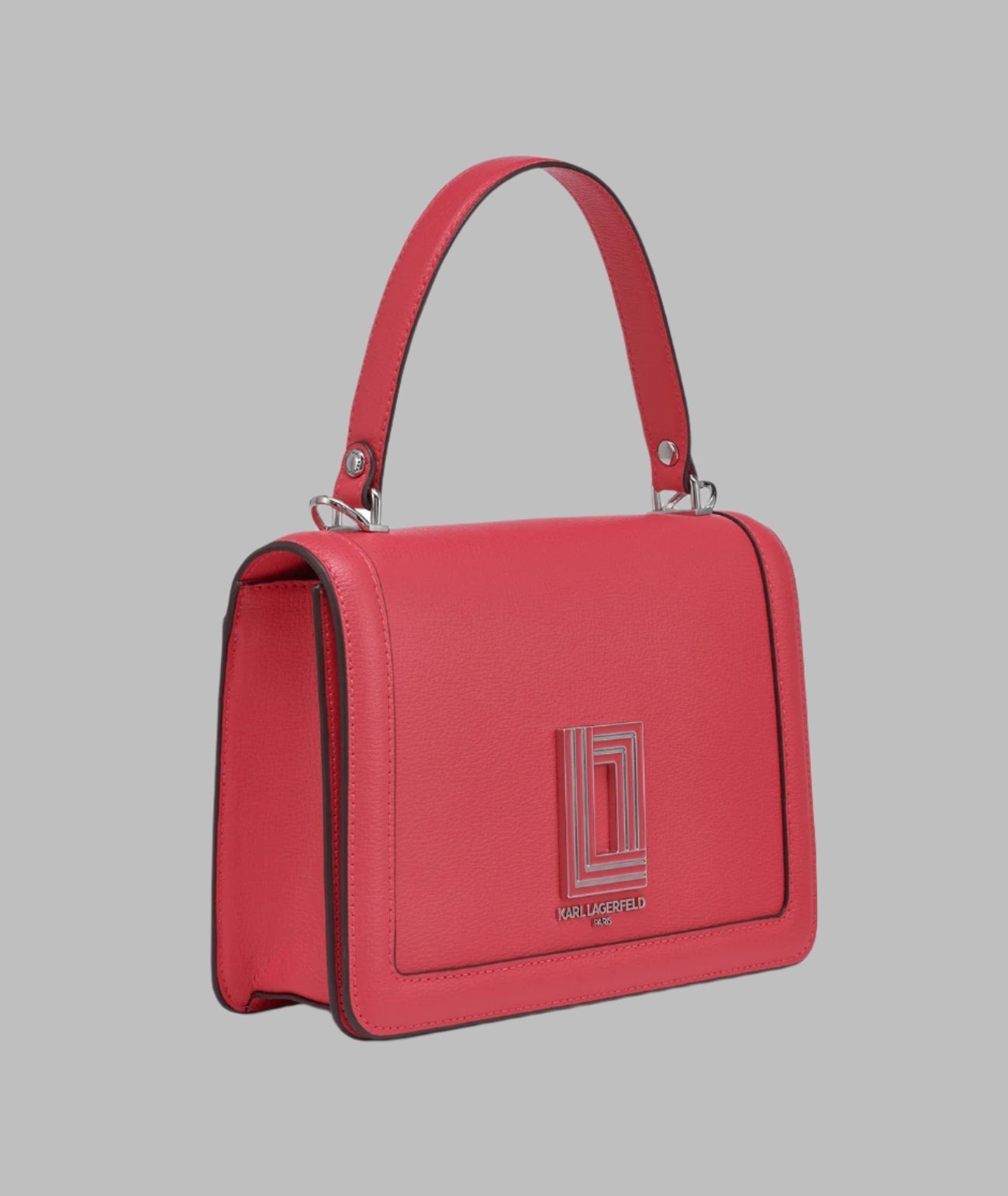 KarlLagerfeld Simone leather flap crossbody french rose