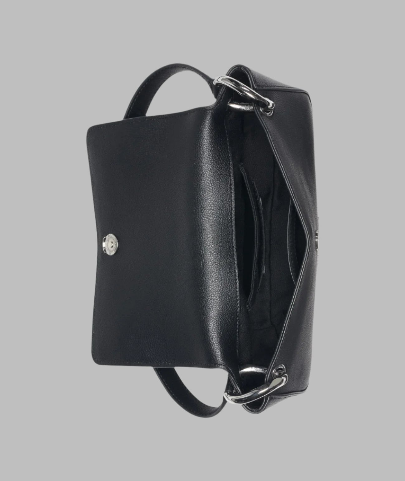 KarlLagerfeld Monet floral embroidery leather shoulder bag black