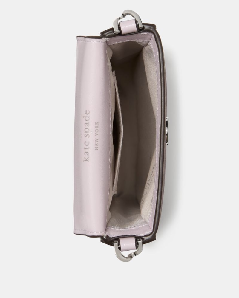 KateSpade Bridget Crinkle Patent Phone Crossbody Lilac Moonlight