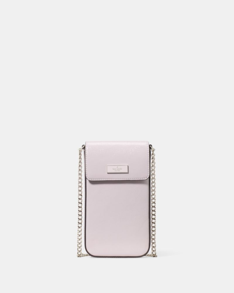 KateSpade Bridget Crinkle Patent Phone Crossbody Lilac Moonlight