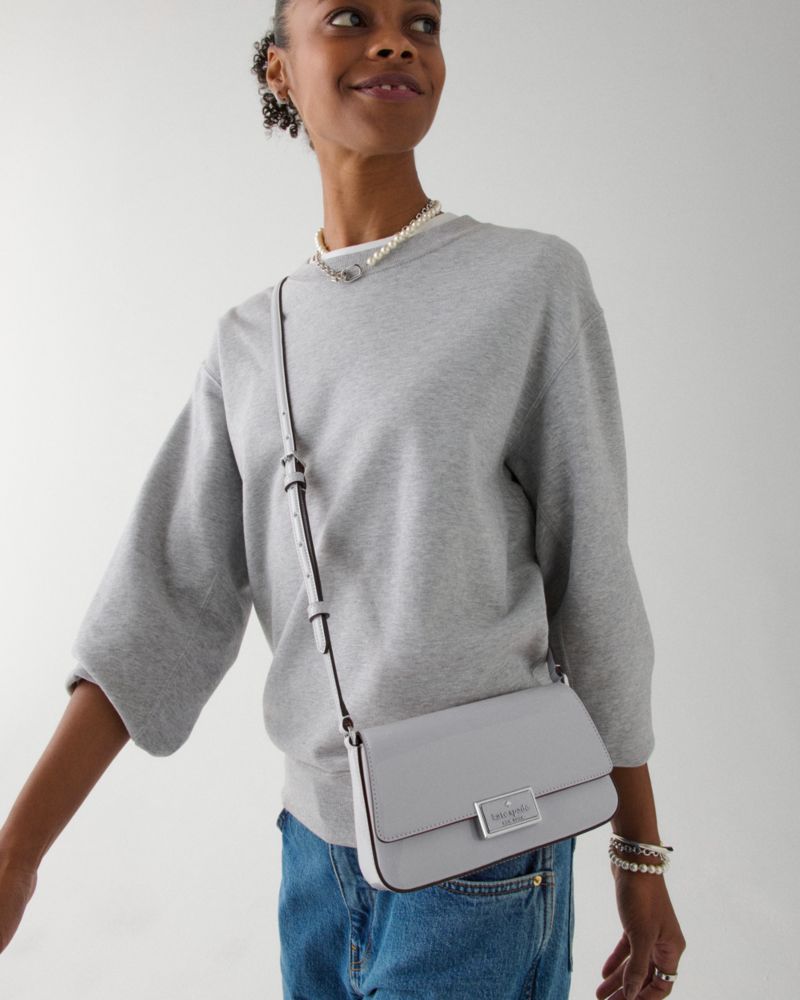 KateSpade Reegan Patent Mini Flap Crossbody Pavement