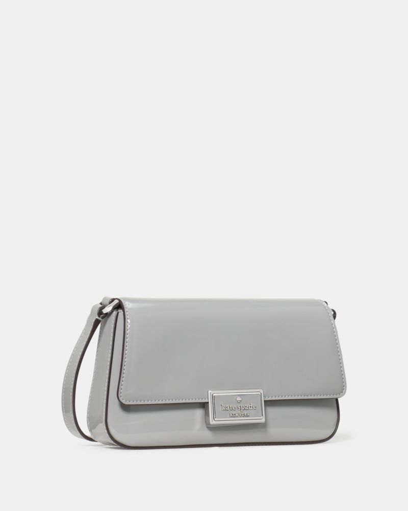 KateSpade Reegan Patent Mini Flap Crossbody Pavement