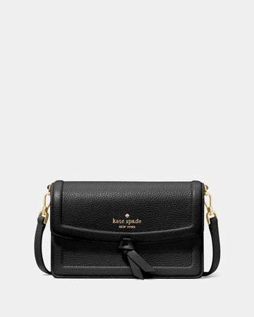 KateSpade Knott Mini Flap Crossbody Black