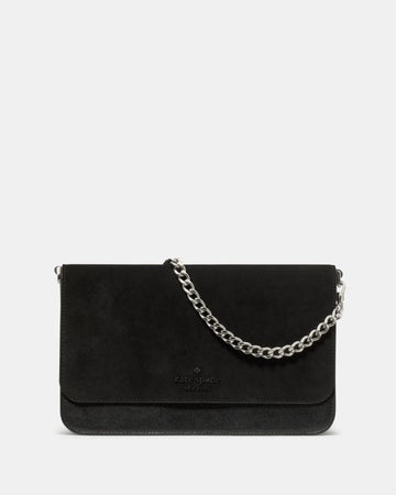 KateSpade Madison Willow Medium Convertible Crossbody Black Suede