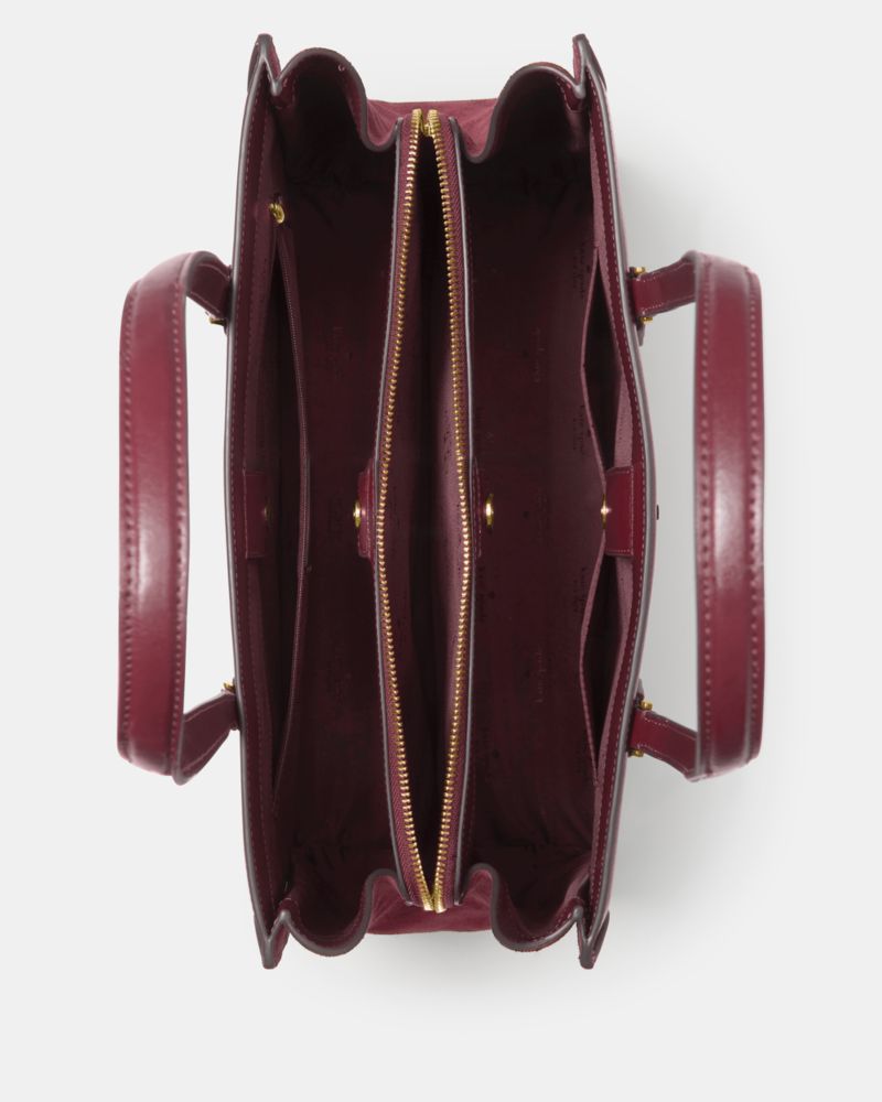 KateSpade Madison Suede Large Laptop Tote Dark Merlot