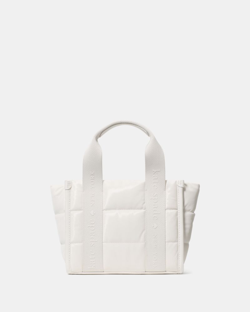 KateSpade Kip Puffy Mini Tote Optic White