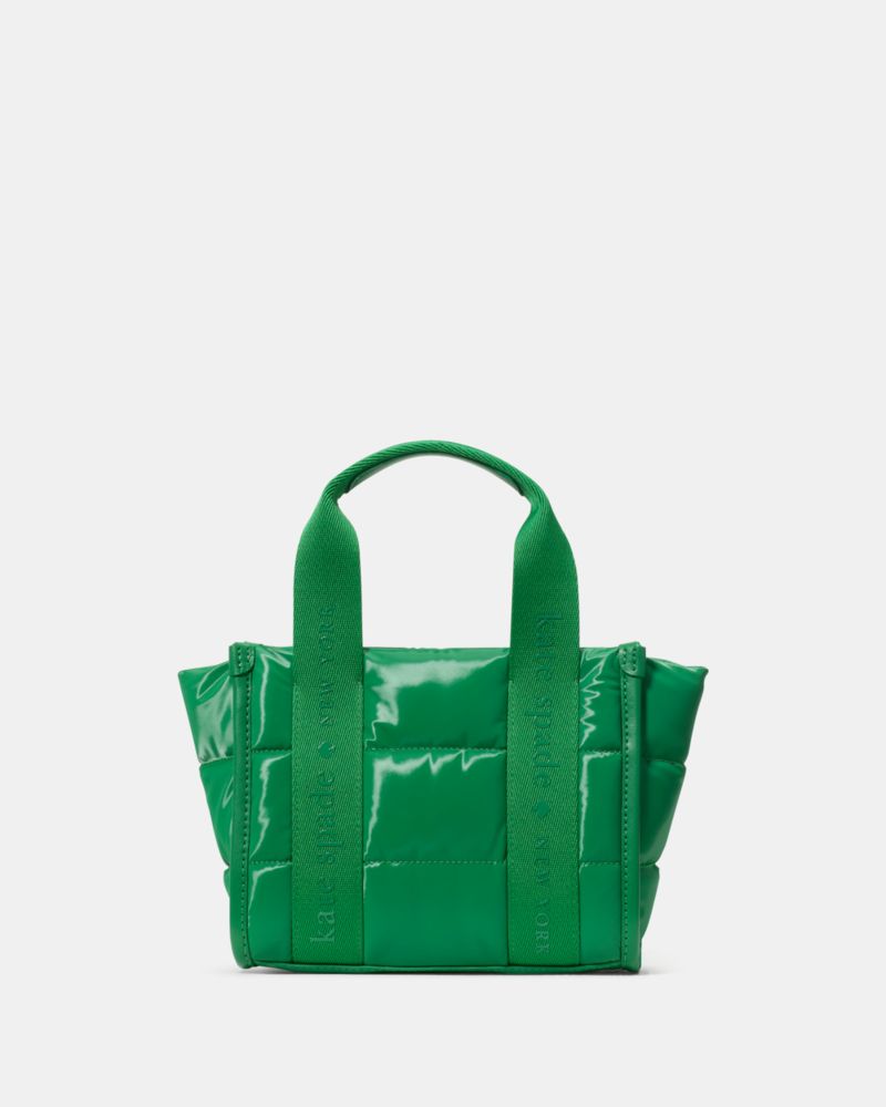 KateSpade Kip Puffy Mini Tote Green Bean