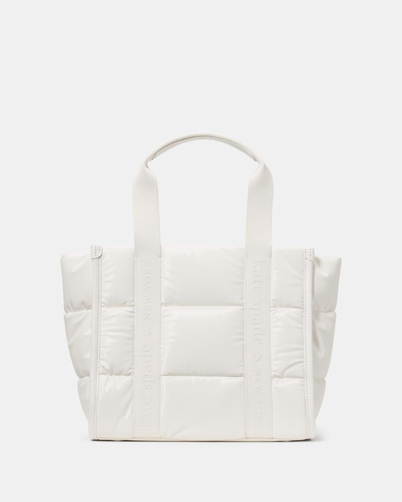 KateSpade Kip Puffy Small Tote Optic White