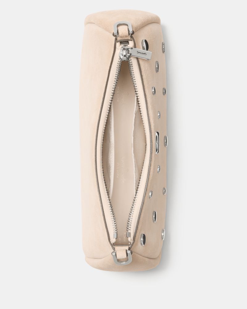 KateSpade Kayla Suede Studs Small Convertible Shoulder Bag Milk Glass