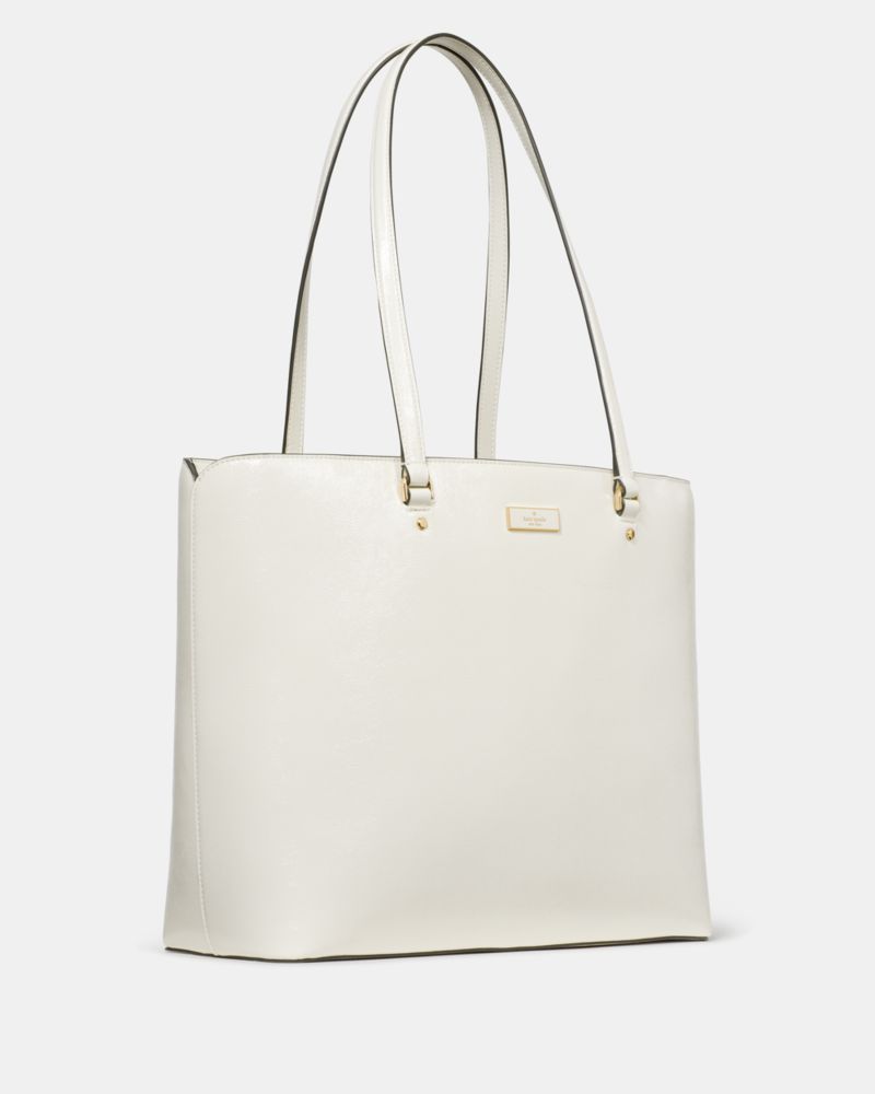 KateSpade Bridget Crinkle Patent Large Tote Meringue