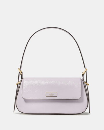 KateSpade Bridget Crinkle Patent Small Flap Shoulder Lilac Moonlight