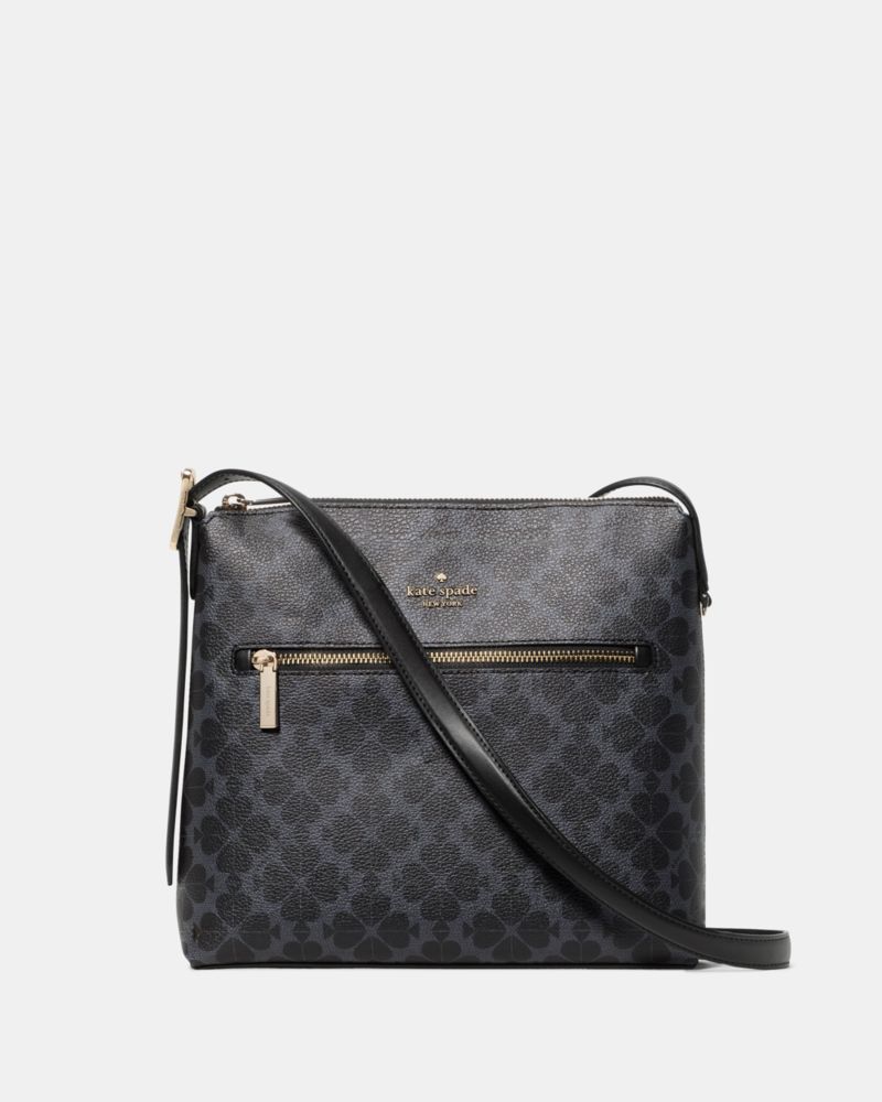 KateSpade Spade Flower Large Swingpack Buckle Crossbody Black