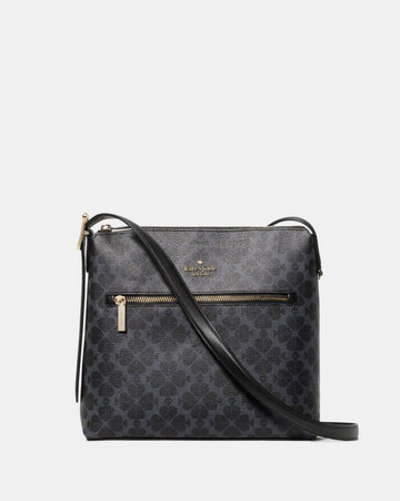 KateSpade Spade Flower Large Swingpack Buckle Crossbody Black